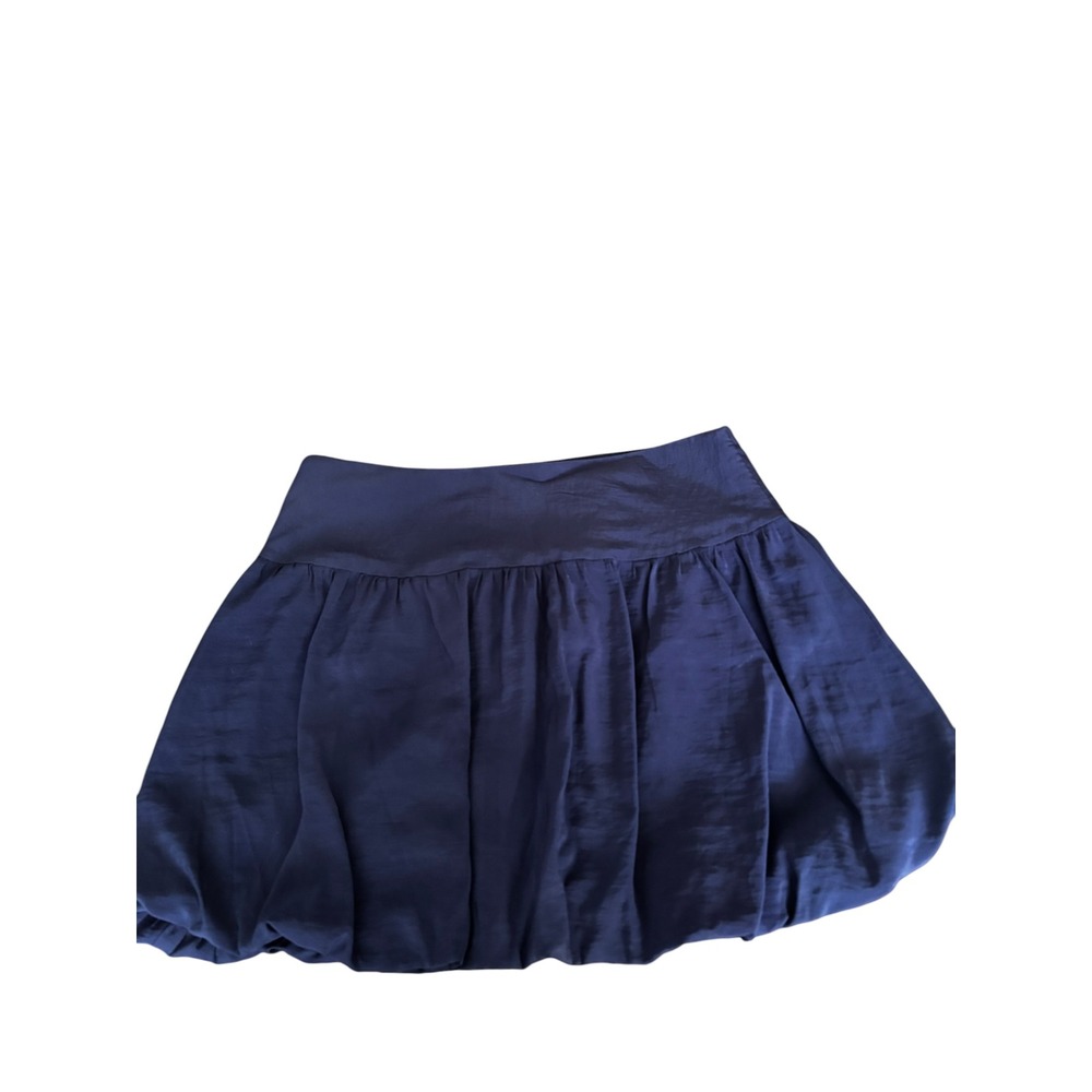 A New Day Navy Blue Bubble Mini Skirt Drop Waist Size 12 NWT